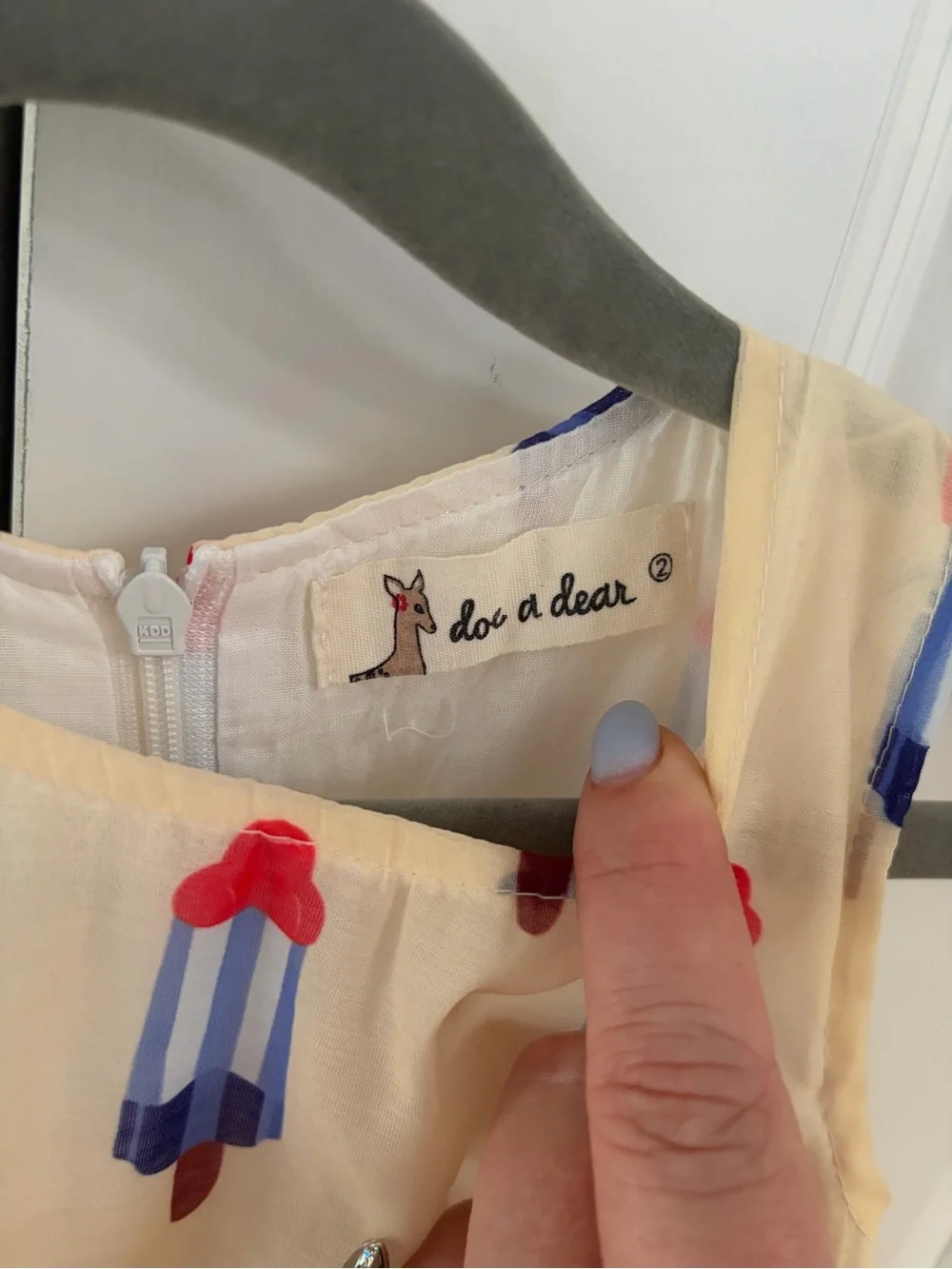 Doe A Dear Ice Patriotic Pop Popsicle Dress | Size 2